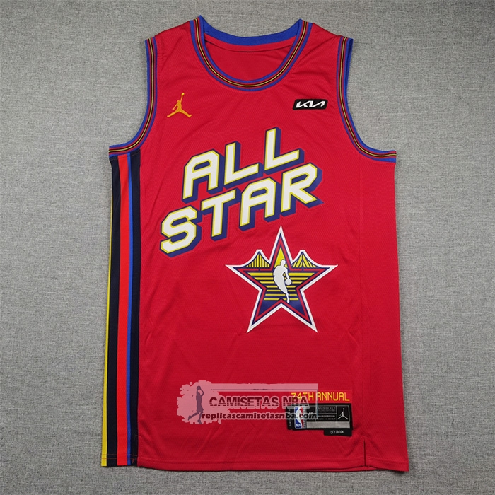 Camiseta All Star 2025 Milwaukee Bucks Giannis Antetokounmpo NO 34 Rojo